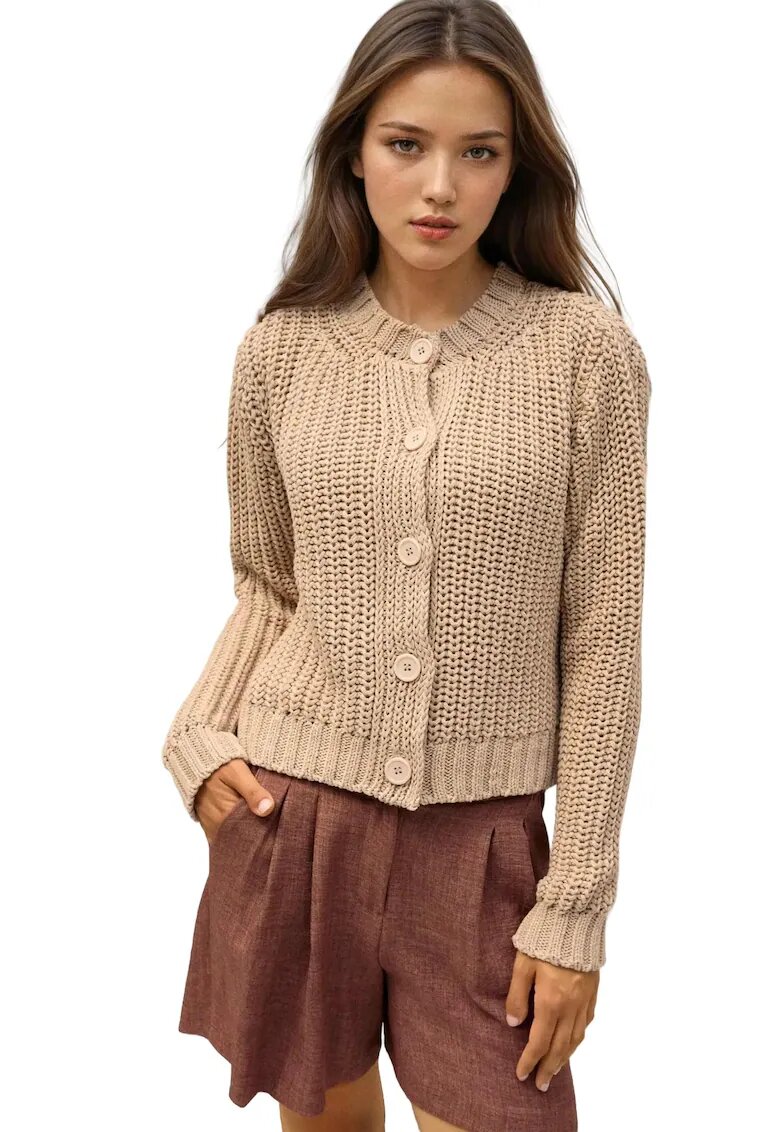 HiCCUP Cardigan dama - Tricot - natural -