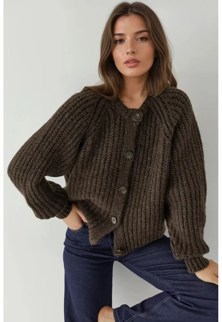 HiCCUP Cardigan - Tricot - Maro Mocha Inchis -