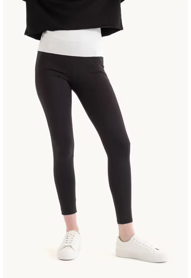 HiCCUP Colanti - cu talie inalta si buzunar - negri - textil - Negru -