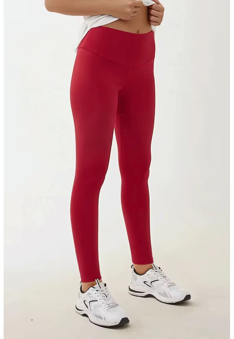 HiCCUP Colanti - elastici cu talie inalta - rosii - textil