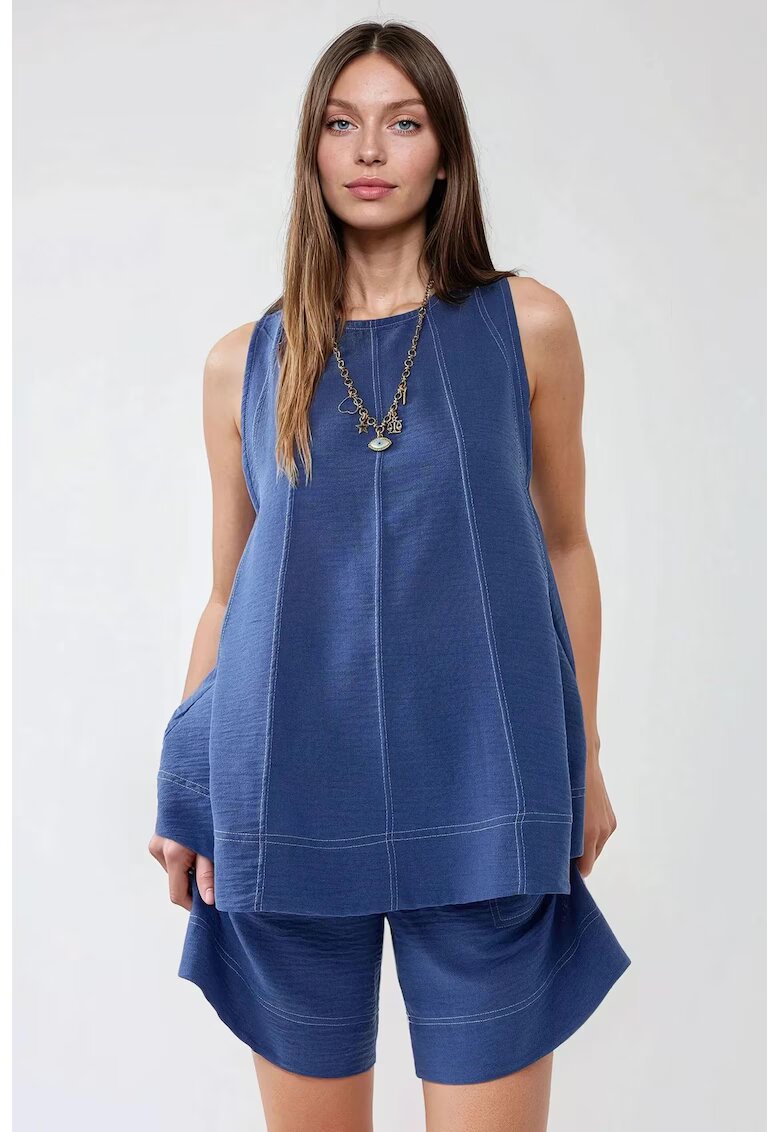 HiCCUP Compleu dama - Relax Fit - talie inalta - albastru - denim