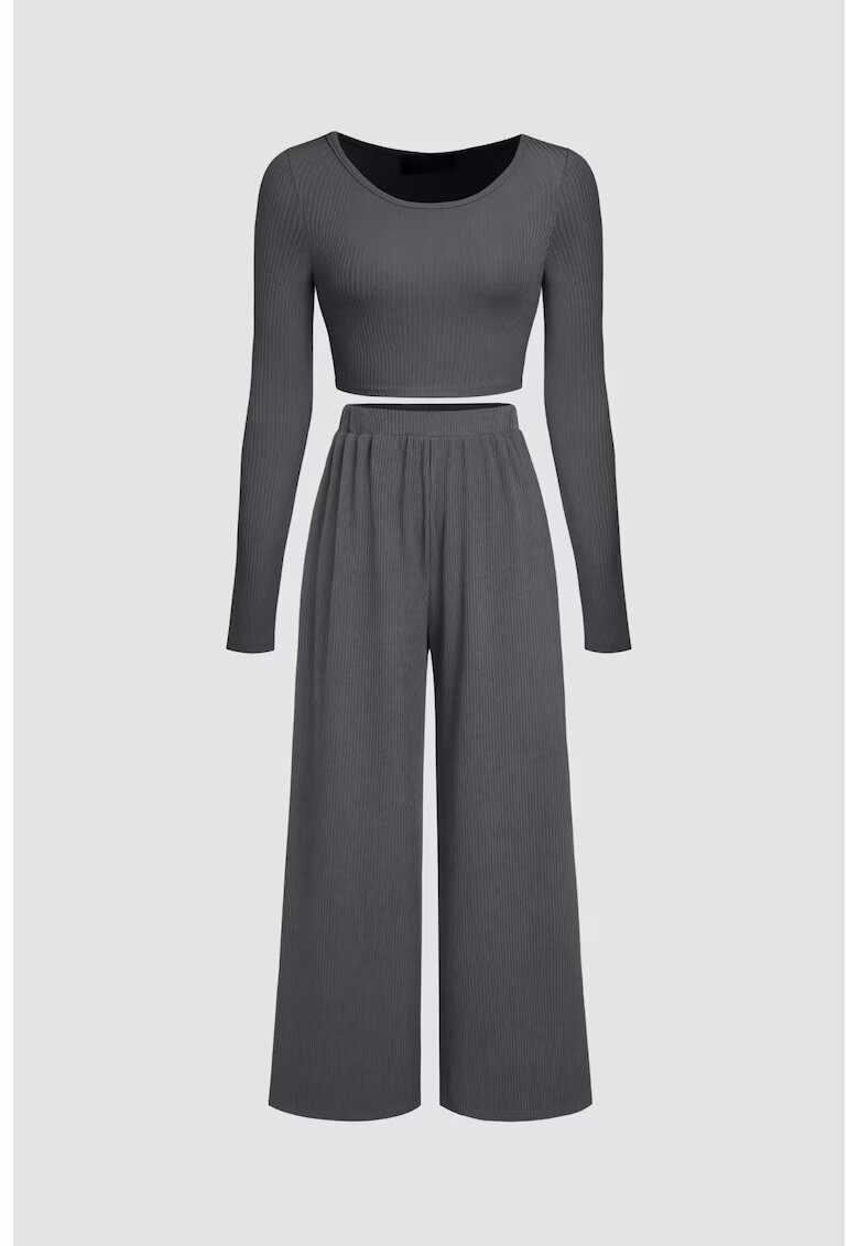 HiCCUP Compleu dama rochie - slim fit - gri - jerseu