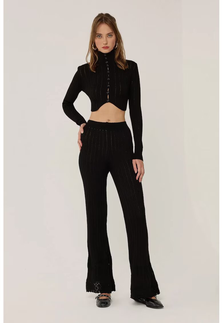 HiCCUP Compleu damam doua piese - tricot - negru