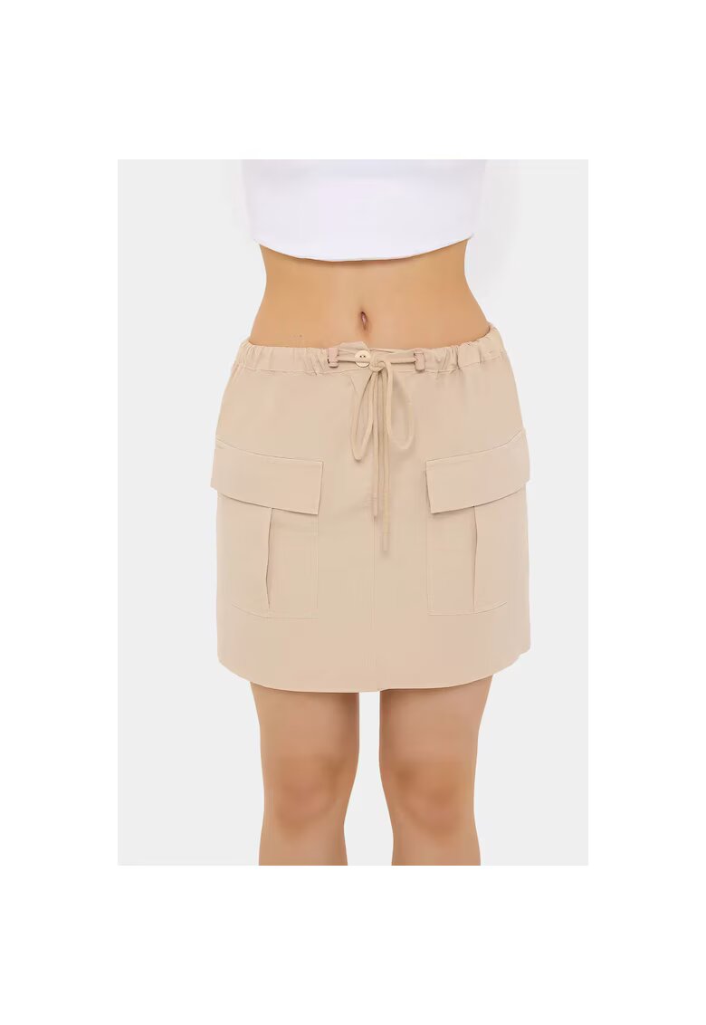HiCCUP Fusta cargo dama bumbac - bej