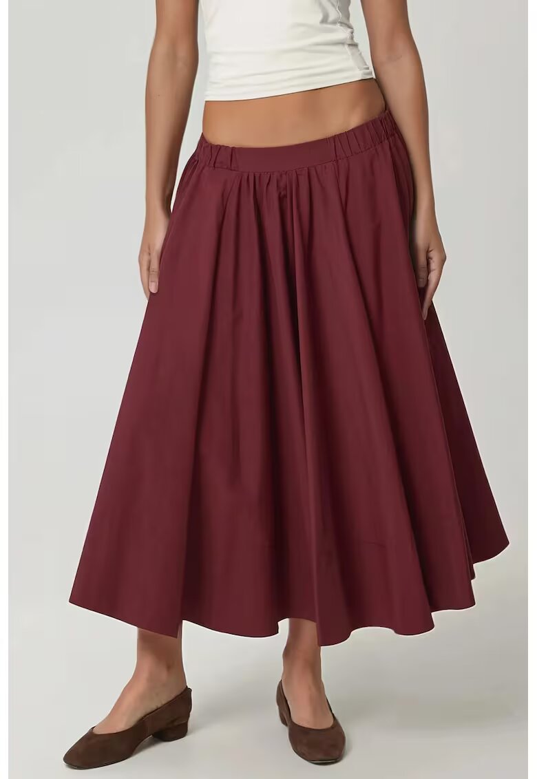 HiCCUP Fusta Maxi A-Form Fit - visiniu - material usor textil