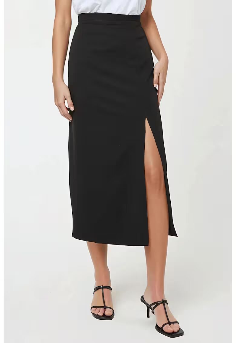 HiCCUP Fusta maxi bodycon dama - tricot - negru