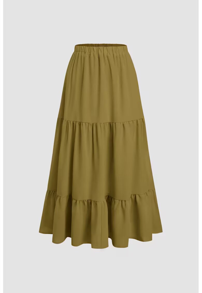 HiCCUP Fusta maxi dama poliester/elastan - verde