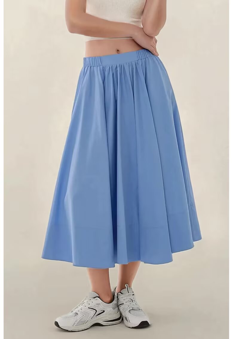 HiCCUP Fusta maxi dama textil - albastru