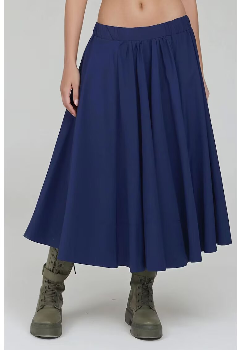 HiCCUP Fusta maxi dama - textil - bleumarin