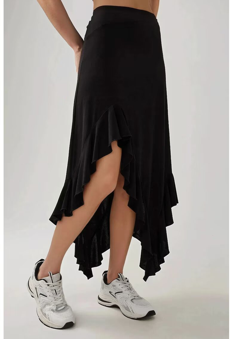 HiCCUP Fusta maxi dama - tricot - negru