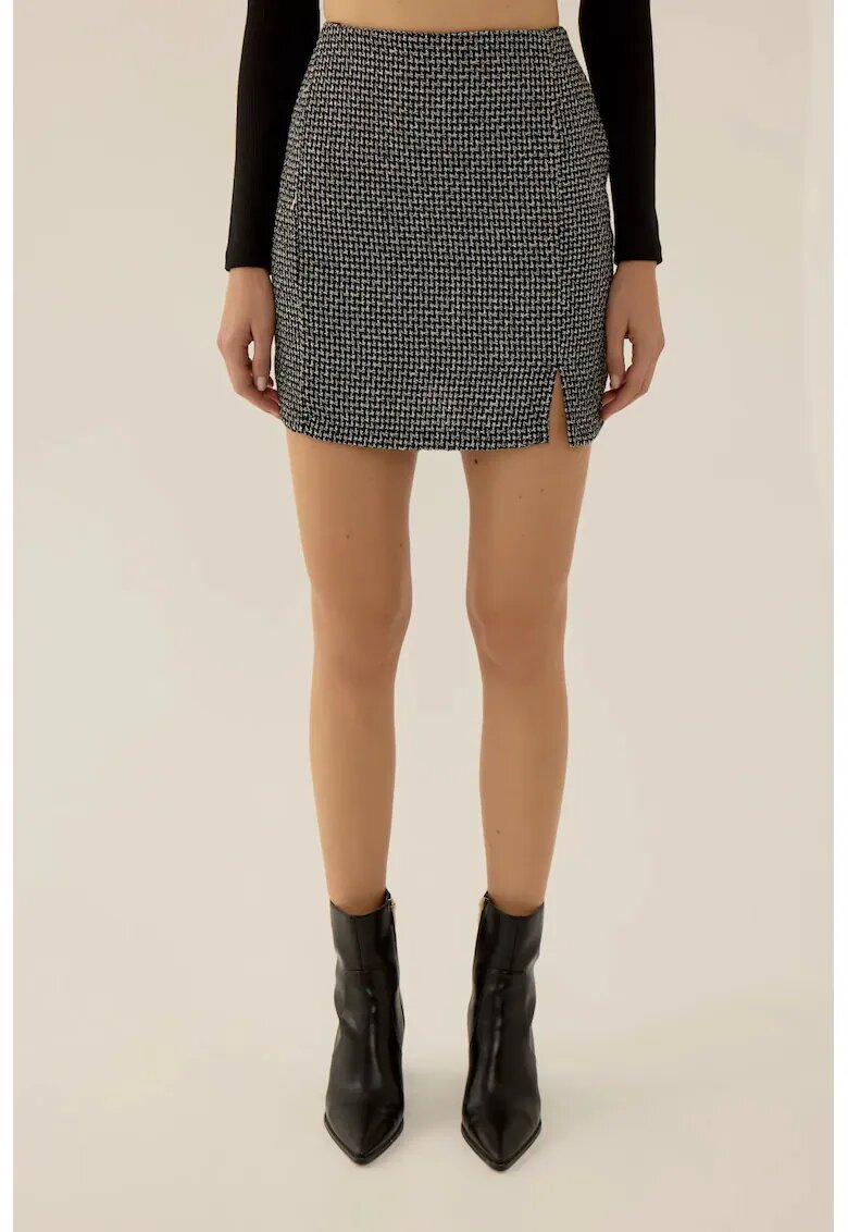 HiCCUP Fusta mini dama bumbac/poliester/acril - negru