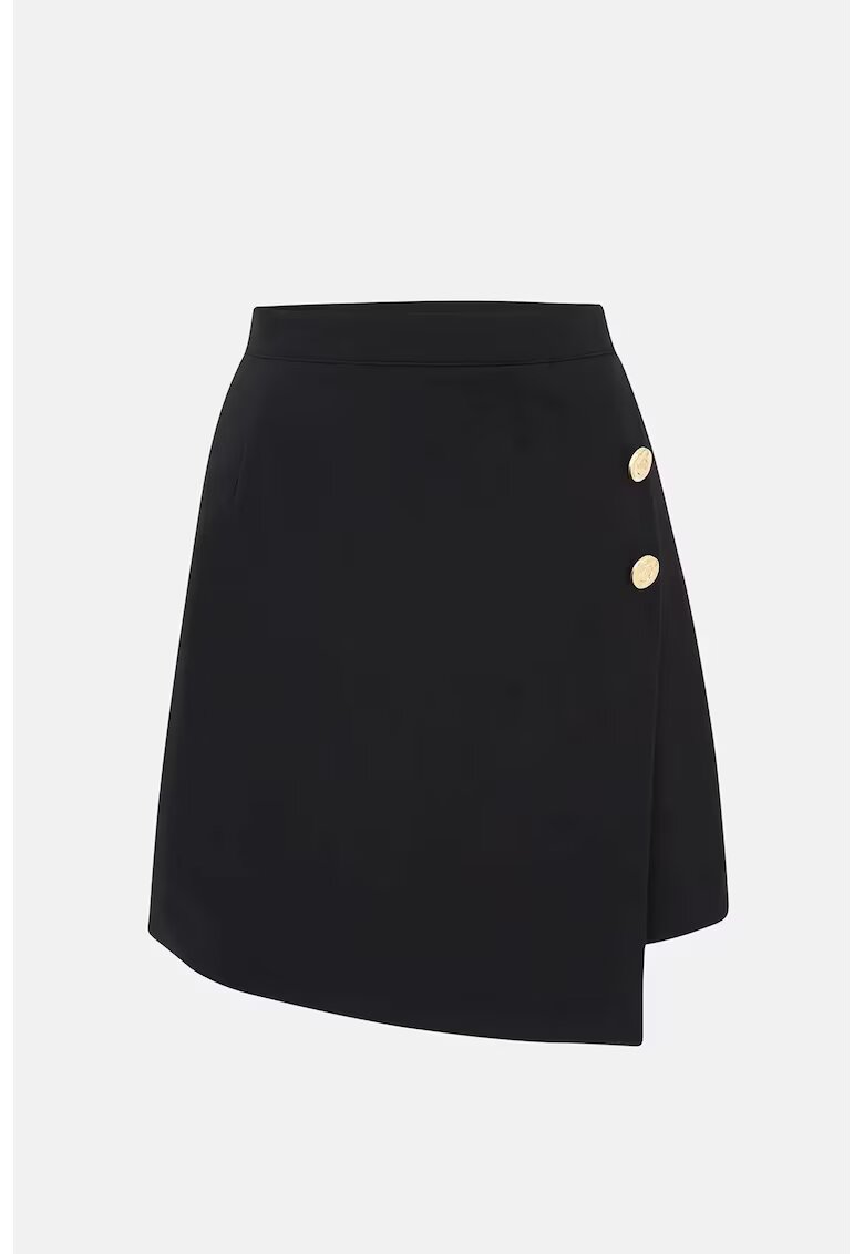 HiCCUP Fusta mini dama detalii aurii - textil - negru