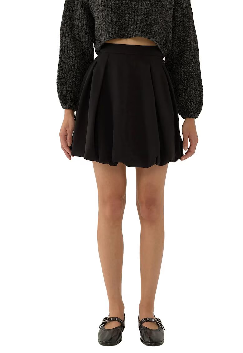 HiCCUP Fusta mini dama poliester/elastan - tip balon - negru