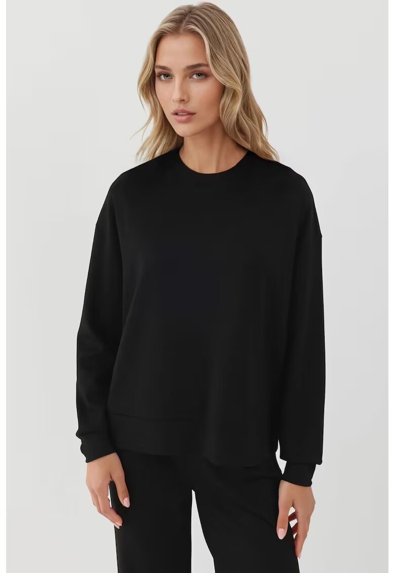 HiCCUP Hanorac dama Basic - textil - design elegant - negru