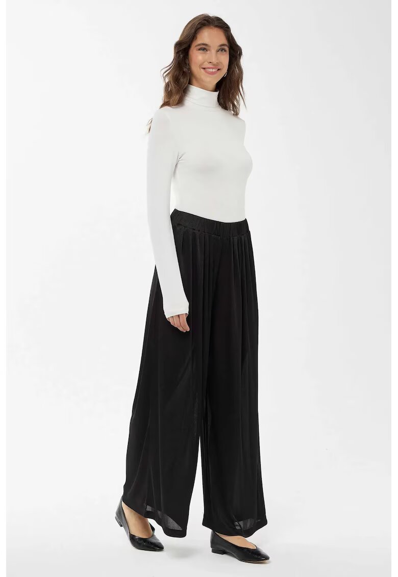 HiCCUP Pantaloni cu talie inalta - elastica si croiala larga