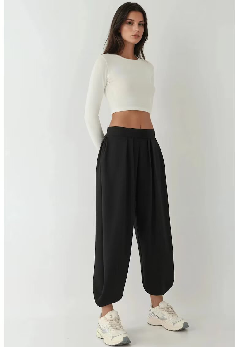 HiCCUP Pantaloni dama Pantaloni Salwar - buzunare - negru - textil
