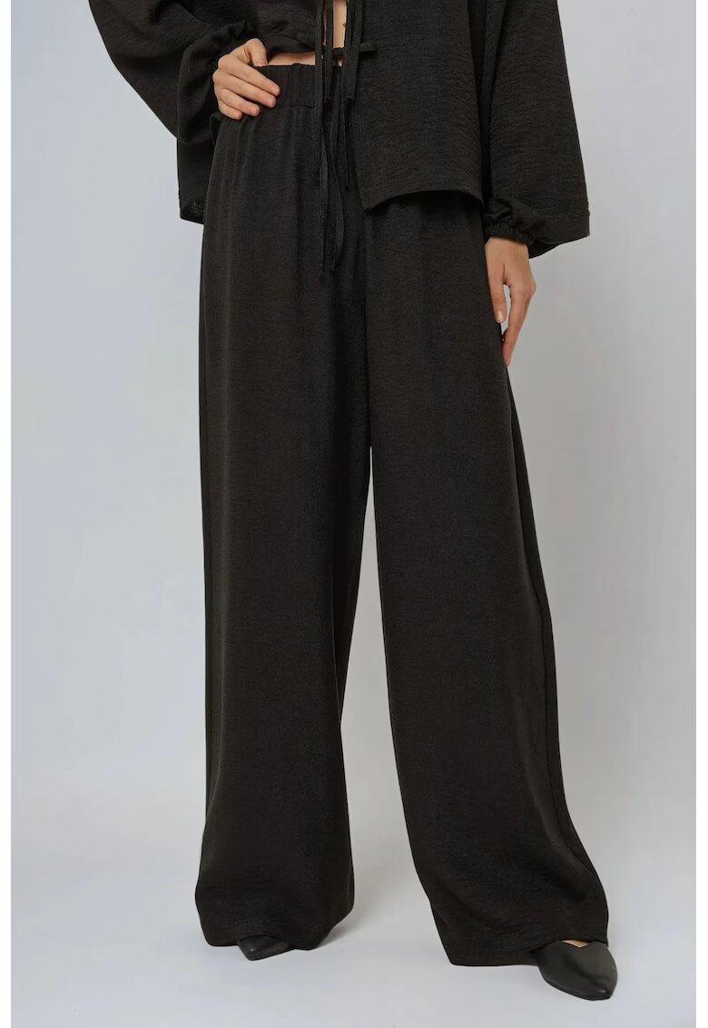 HiCCUP Pantaloni dama - relaxati - negri - poliester