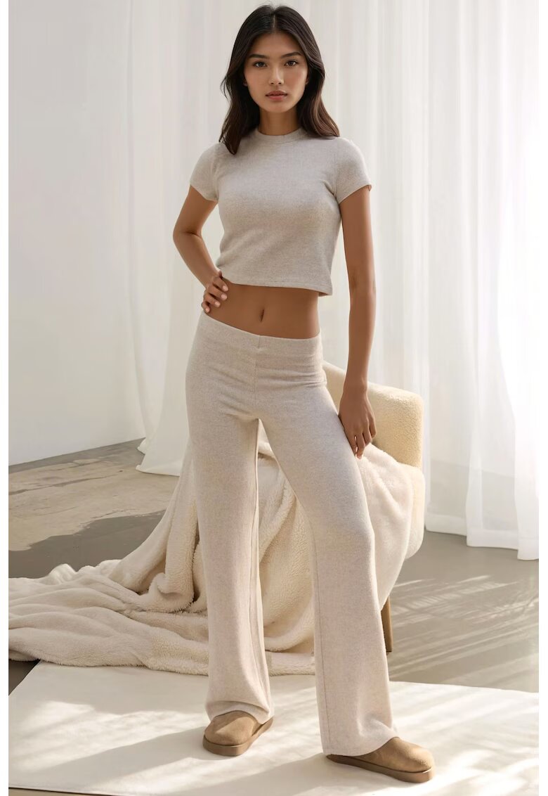 HiCCUP Pantaloni dama - tricot - Bej Natural -