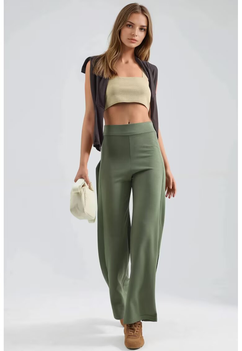 HiCCUP Pantaloni dama - verde - textil