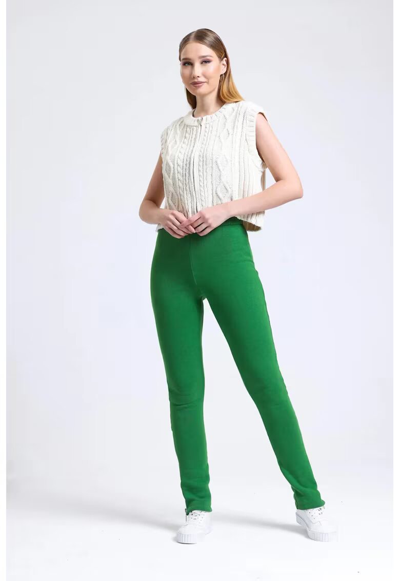 HiCCUP Pantaloni de trening - talie inalta - crapaturi cu fermoar - textil
