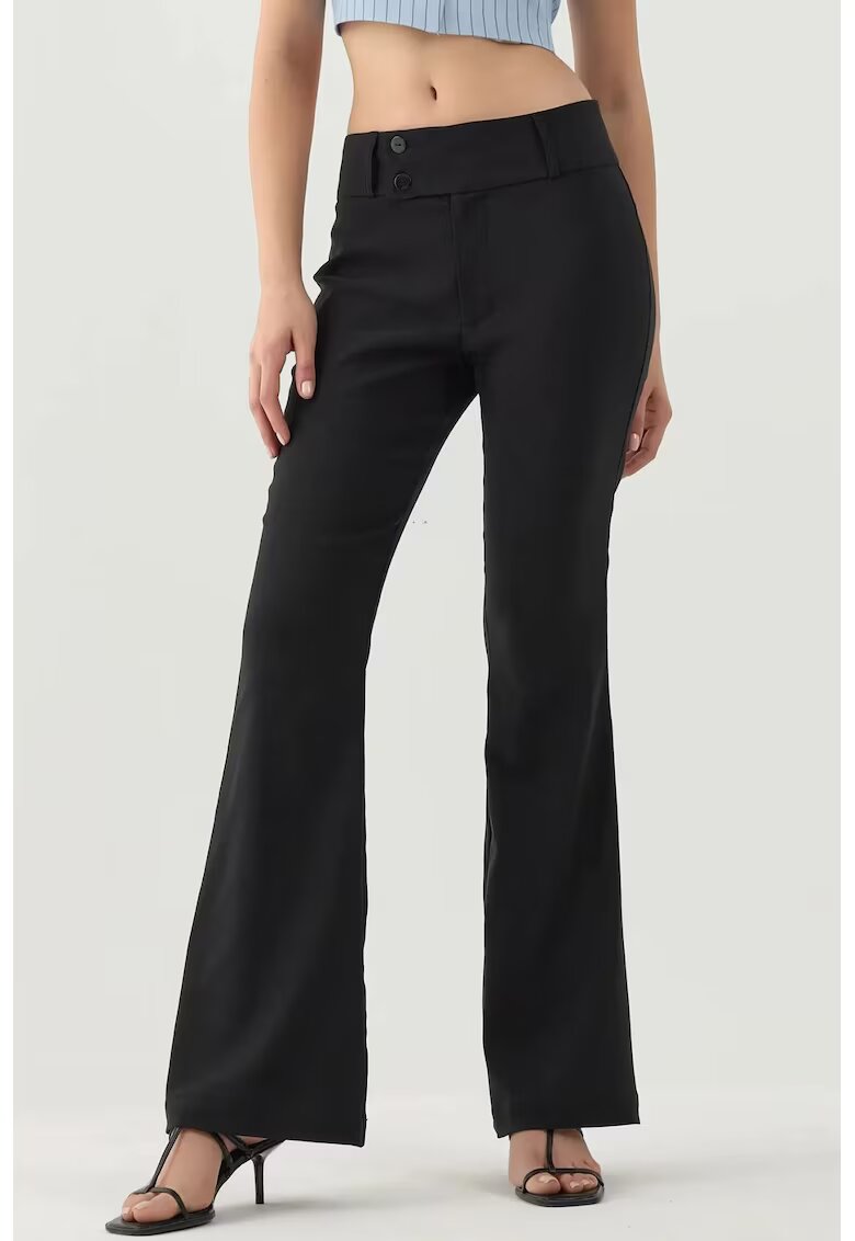 HiCCUP Pantaloni evazati negru - Negru