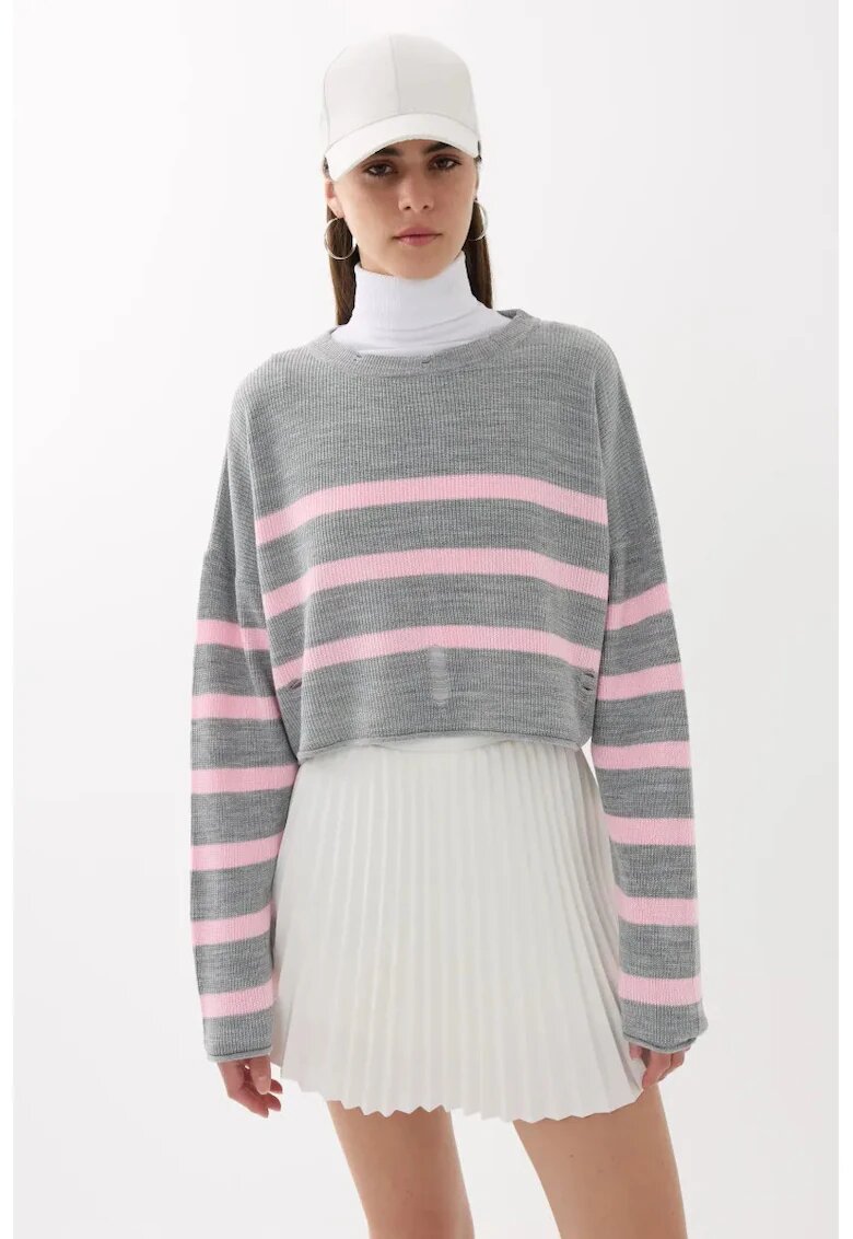HiCCUP Pulovere dama - pulover cu guler rotund - tricot