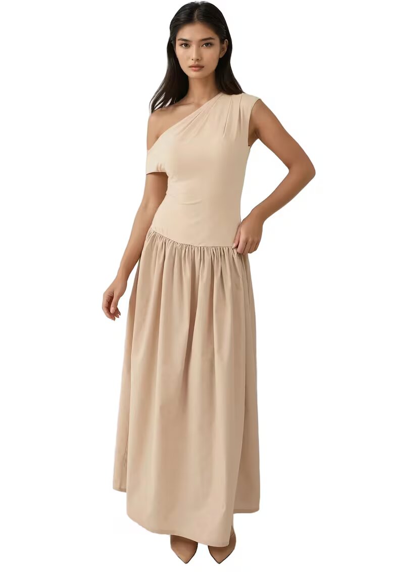 HiCCUP Rochie maxi - Bej - Textil