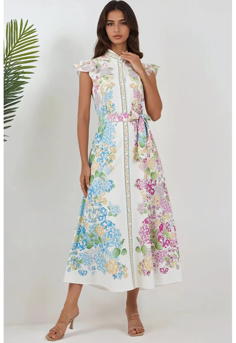 HiCCUP Rochie maxi dama - imprimeu floral - multicolor - textil