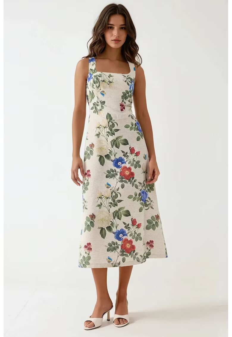 HiCCUP Rochie maxi - imprimeu floral - multicolor - material textil