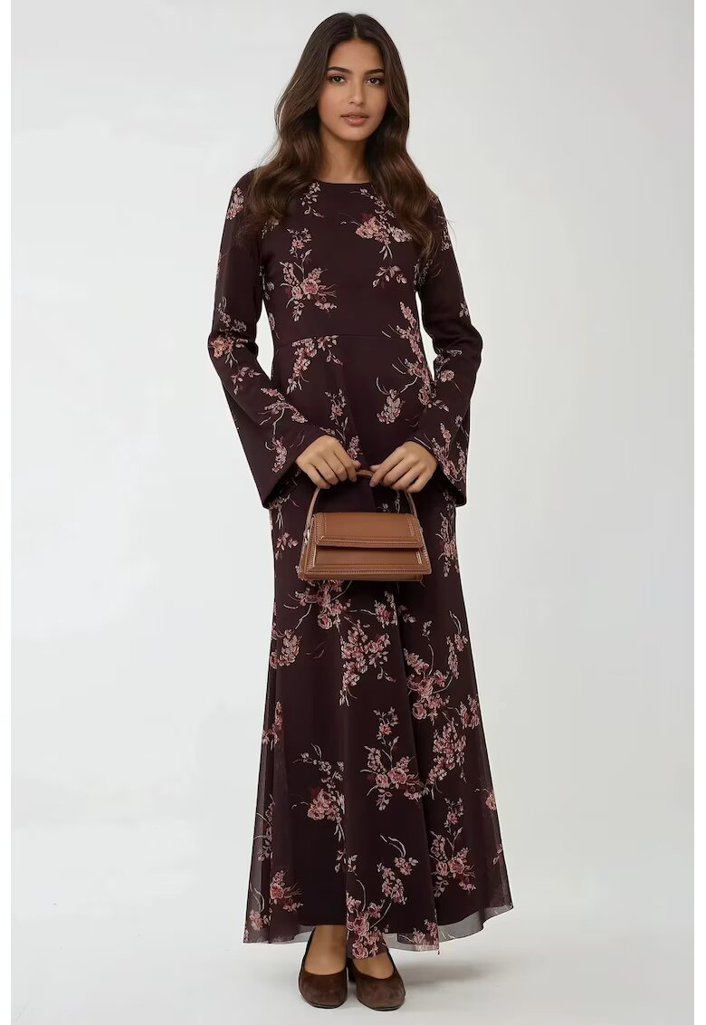 HiCCUP Rochie maxi - imprimeu floral - multicolor - tul