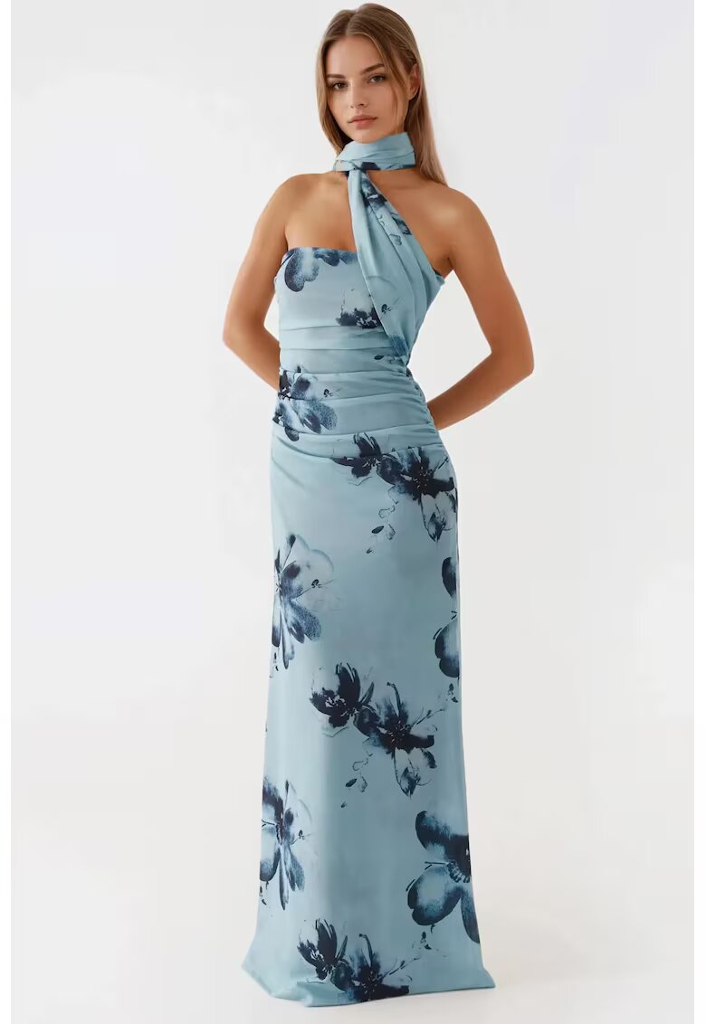 HiCCUP Rochie maxi - mulata - fara bretele - albastra - tul
