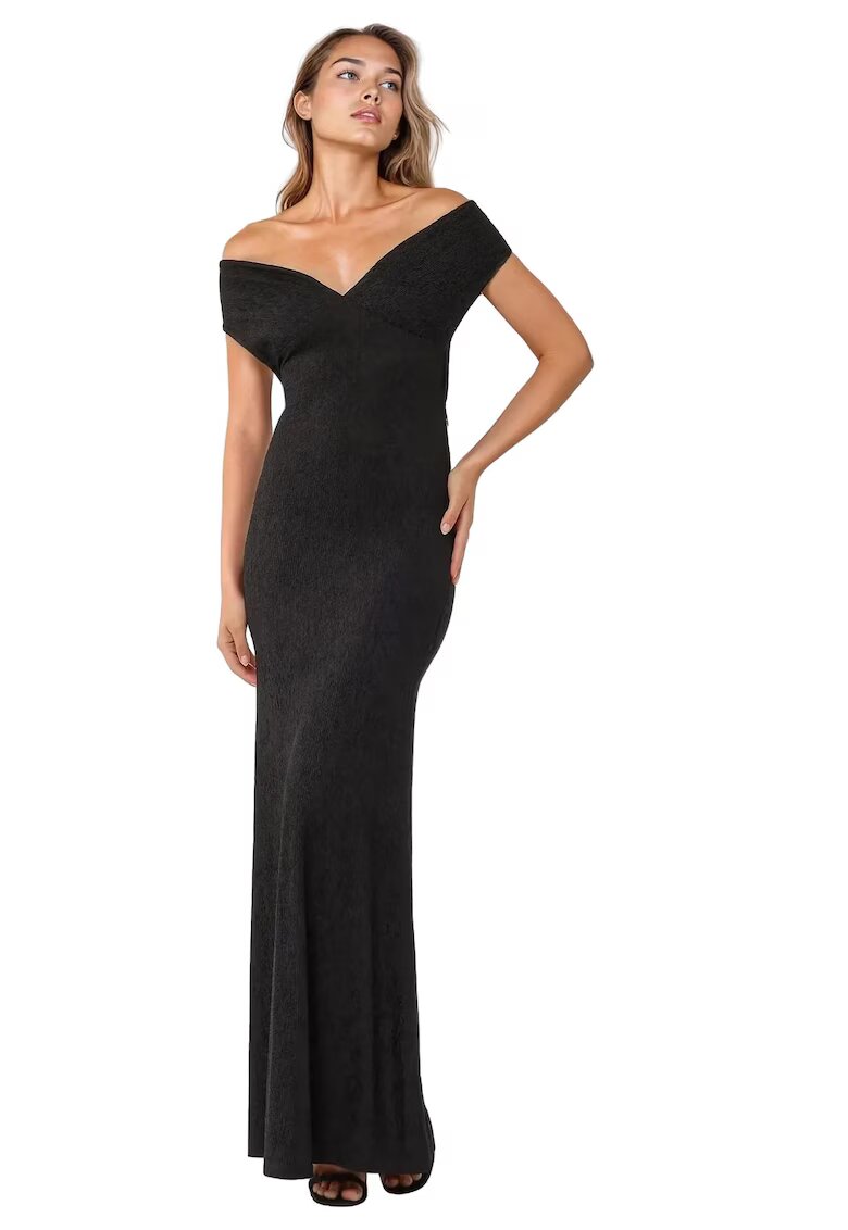 HiCCUP Rochie maxi - Negru - Jerseu