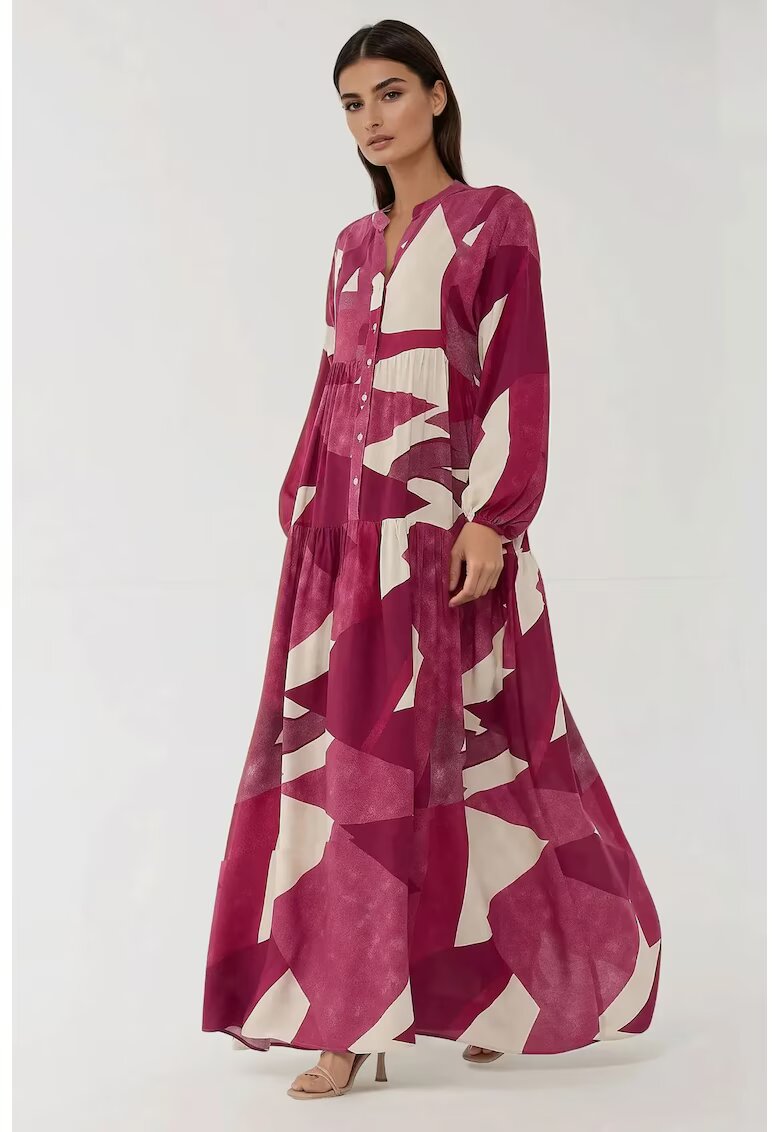 HiCCUP Rochie maxi - rosu - viscoza