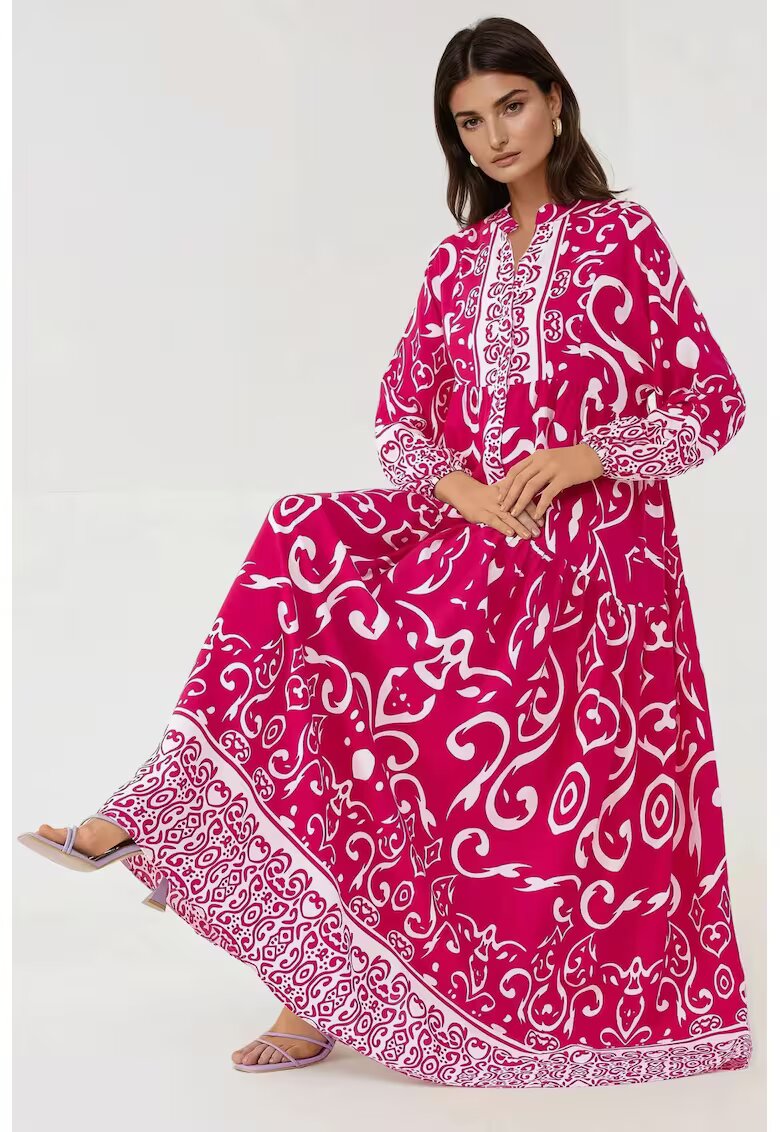 HiCCUP Rochie maxi - roz - viscoza