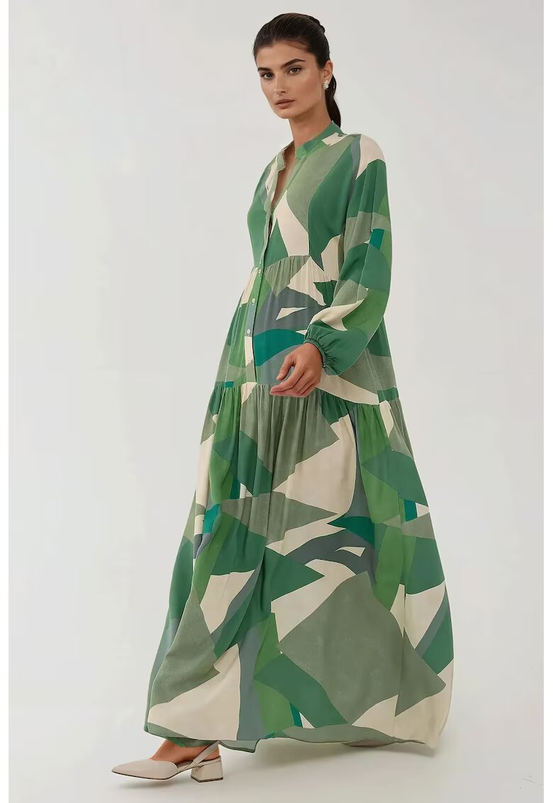HiCCUP Rochie maxi - viscoza - verde