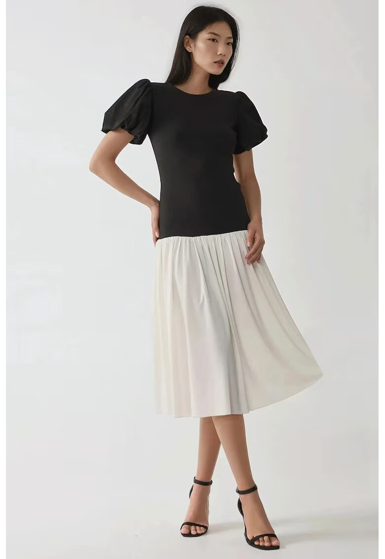 HiCCUP Rochie midi - mulata - guler rotund - tricotata