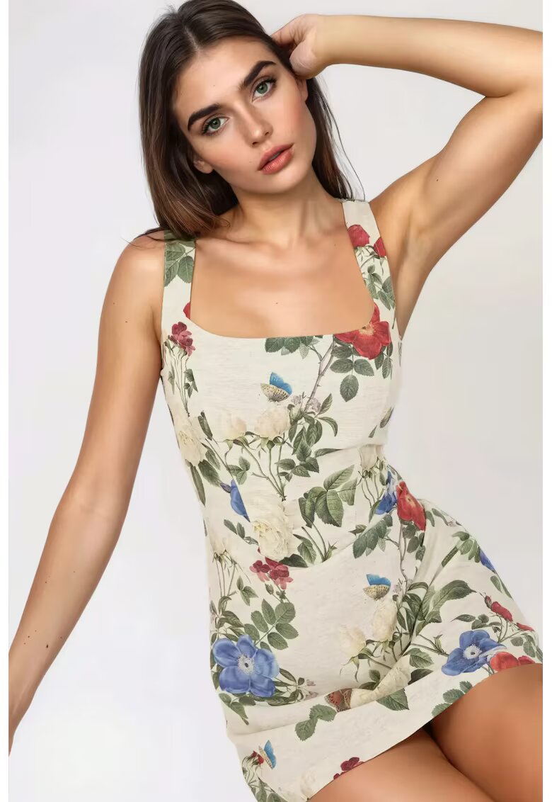 HiCCUP Rochie mini - croiala in A - multicolor - textil