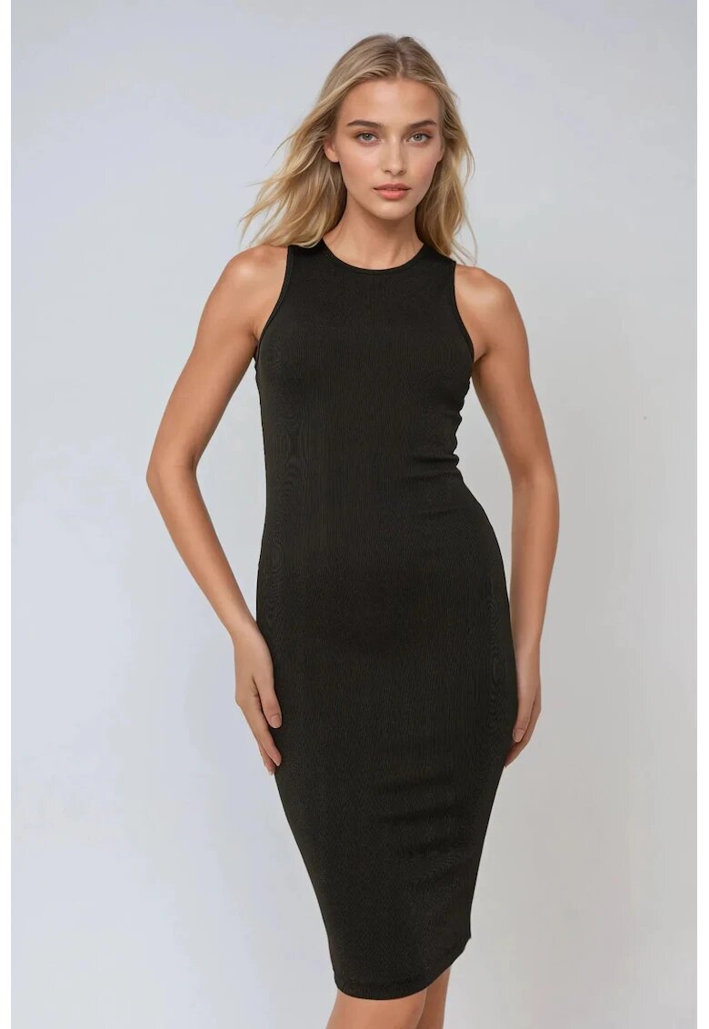 HiCCUP Rochie mini - cu guler halter - neagra