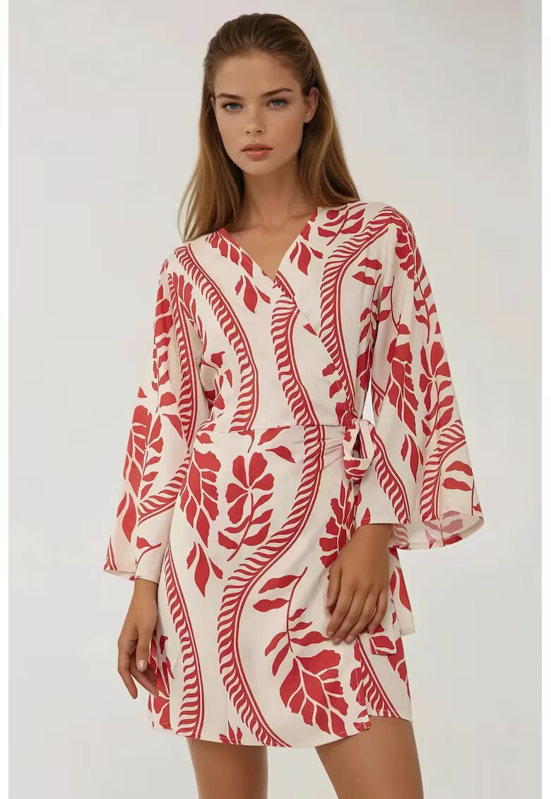 HiCCUP Rochie mini decolteu in V - material textil
