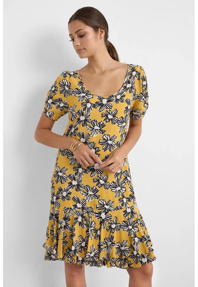 HiCCUP Rochie mini Floral - Galben chihlimbar