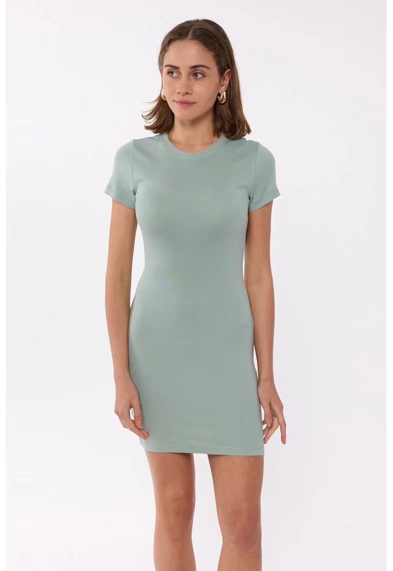 HiCCUP Rochie mini - mulata - guler rotund - verde