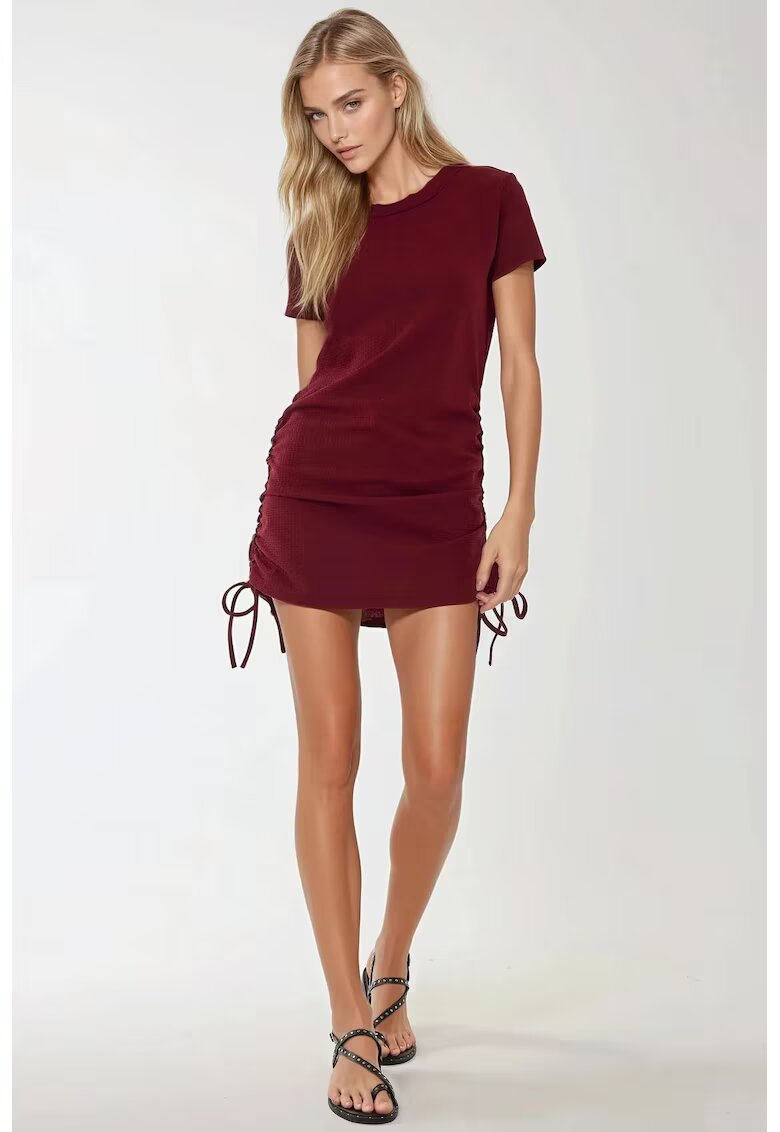 HiCCUP Rochie mini - mulata - texturata - rosie - jerseu