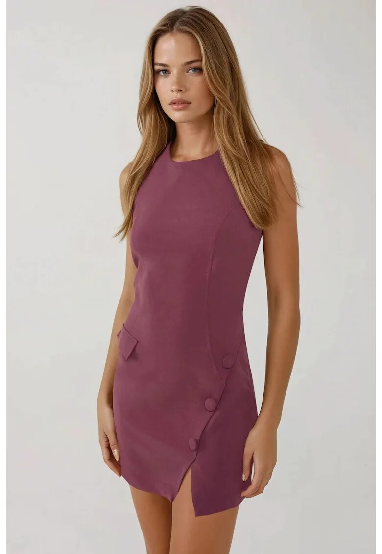 HiCCUP Rochie mini mulata - violet - material textil
