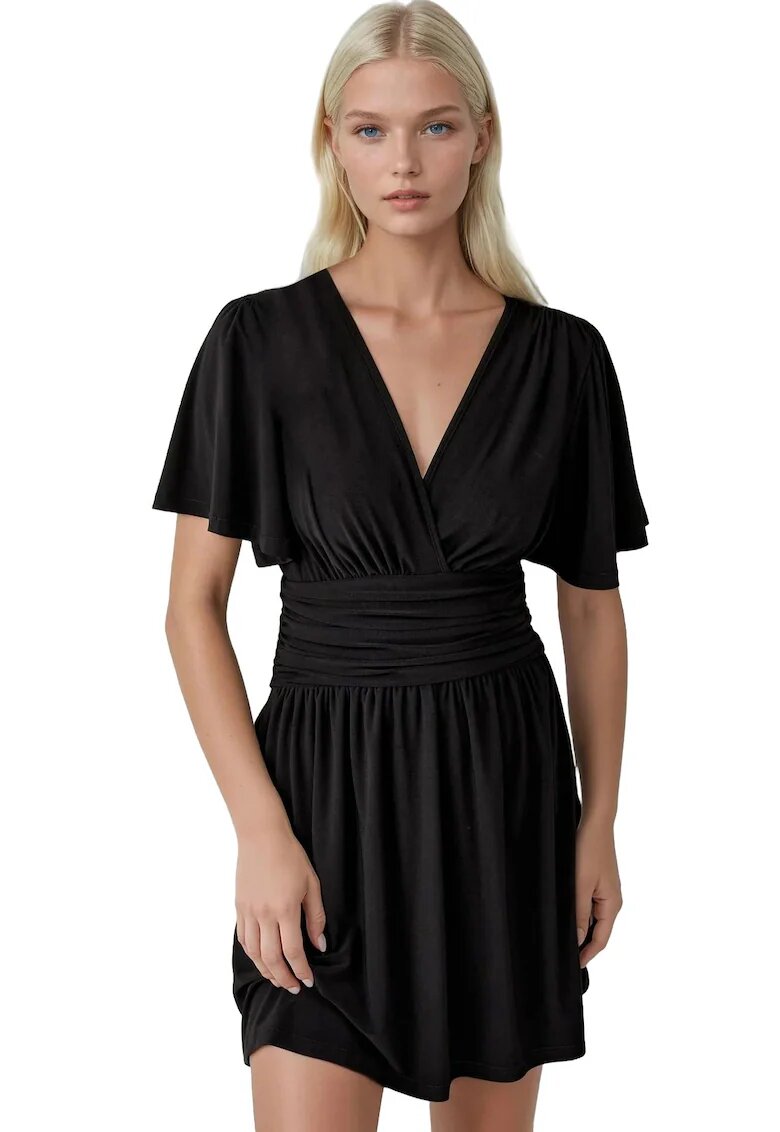 HiCCUP Rochie mini - Negru - Jerseu