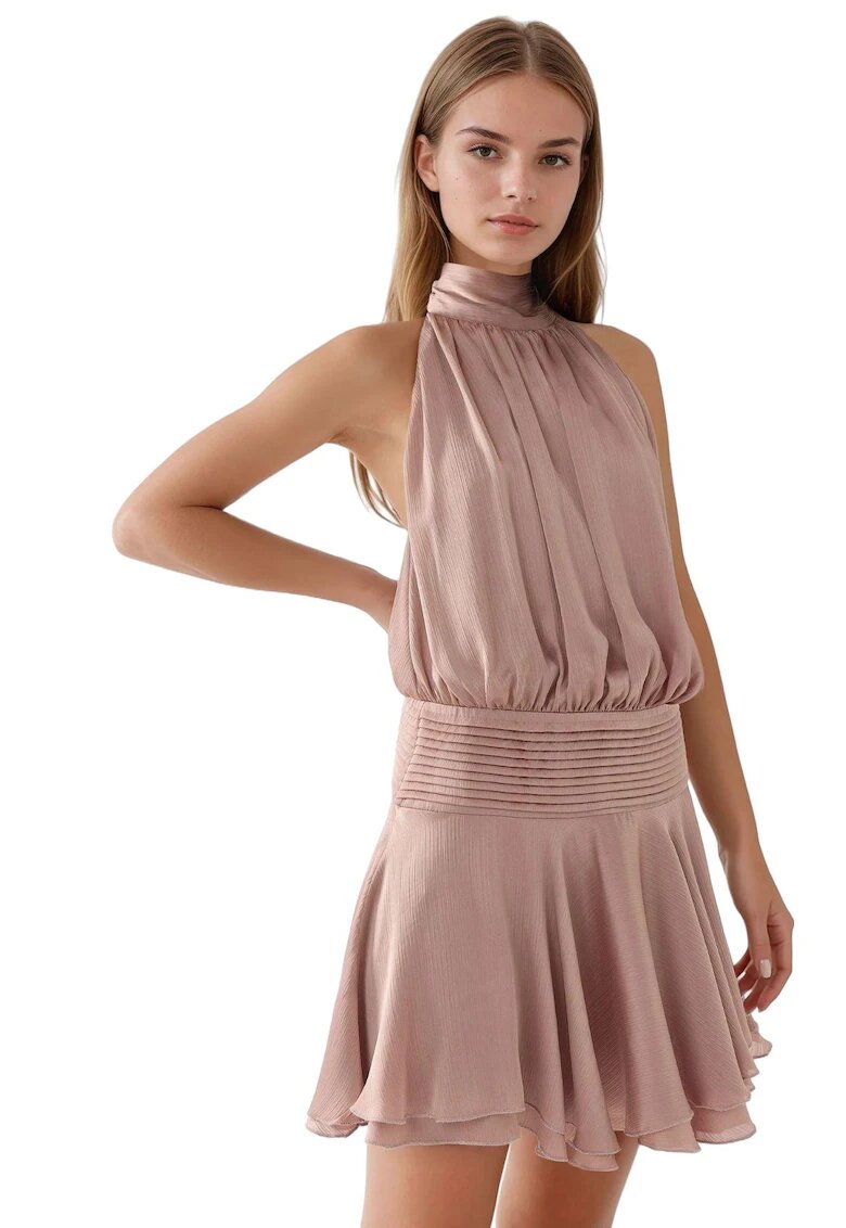 HiCCUP Rochie mini - Textil - Roz pudrat - Roz pudrat