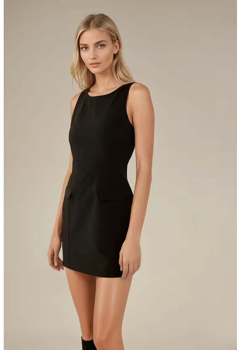 HiCCUP Rochie mini - voluminoasa - neagra - textil