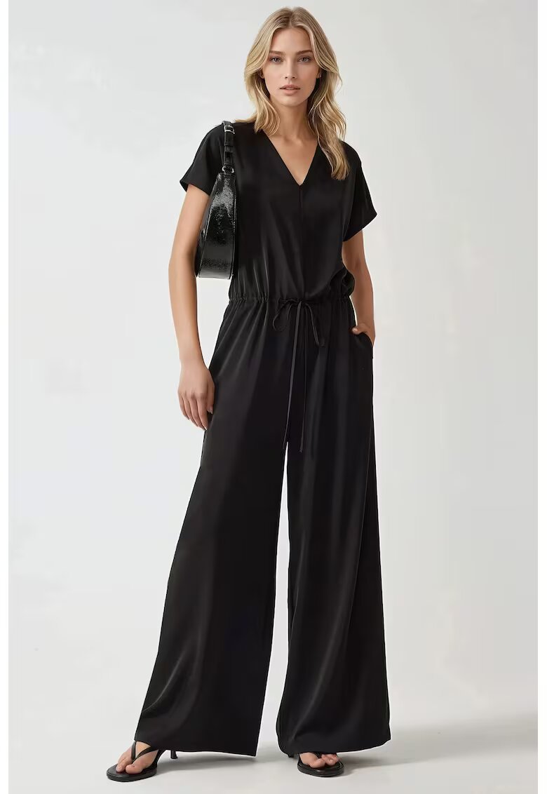 HiCCUP Salopeta dama croi larg - negru - textil - Negru