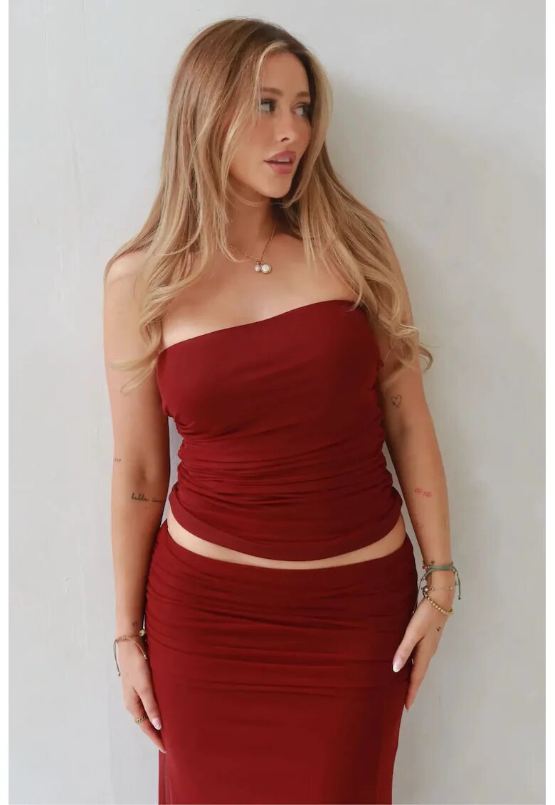 HiCCUP Top dama - set coordonat - Slim Fit Multiway - rosu - jerseu