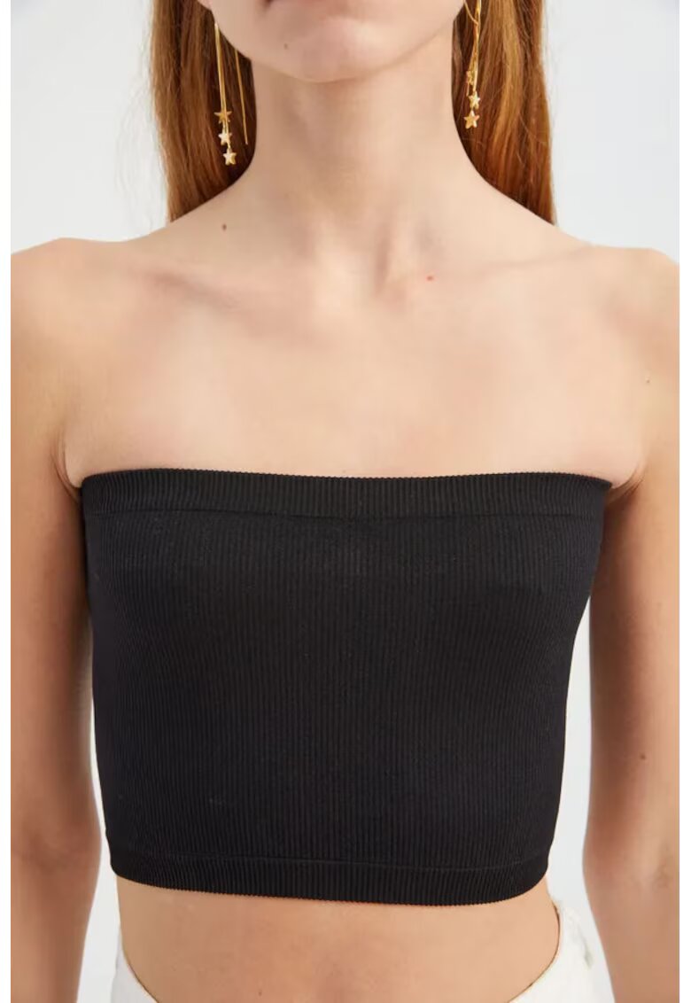 HiCCUP Top scurt negru - Negru