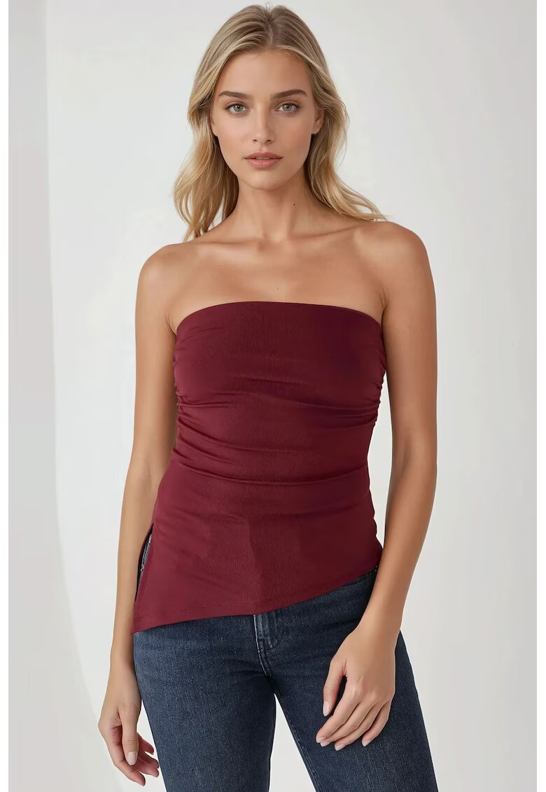 HiCCUP Top tricotat fara bretele - slim fit - rosu - jerseu/tricot